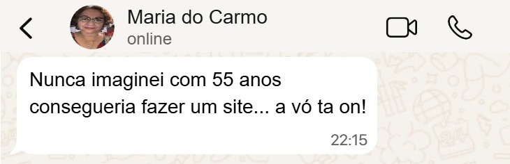 Print de conversa com resultado de aluno